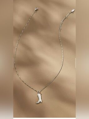 Anthropologie Pavé Cowboy Charm Necklace NWT